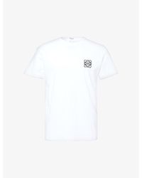 Loewe - Brand-embroidered Crewneck Cotton-jersey T-shirt - Lyst