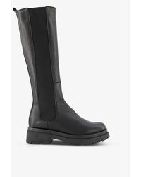 Dune - Tempas Knee-high Leather Chelsea Boots - Lyst