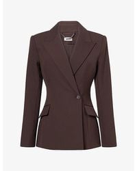 Jonathan Simkhai - Surabhi Double-Breasted Stretch-Crepe Blazer - Lyst