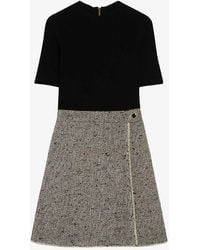 Ted Baker - Feliod Tweed-skirt Short-sleeve Woven Mini Dress - Lyst