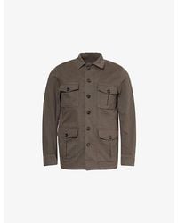 Oscar Jacobson - Safari Patch-Pocket Cotton Shirt Jacket - Lyst