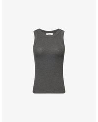 Agolde - Leigh Stretch-Rib Jersey Tank Top - Lyst