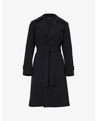 Theory - Oaklane Belted Regular-Fit Crepe Coat - Lyst