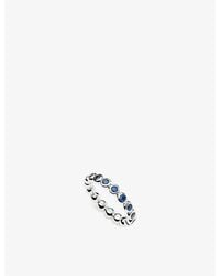 Missoma - Tennis Eternity Sterling- And Sapphire Stacking Ring - Lyst