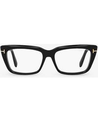 Tom Ford - Ft5894 Rectangle-frame Acetate Optical Glasses - Lyst