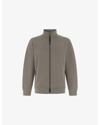 BOGGI - Scuba Piqué Zip Cotton-Blend Sweatshirt - Lyst