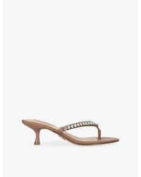 Steve Madden - Slater Heeled Faux-Leather Sandals - Lyst