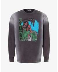 A Bathing Ape - Bape Military Graphic Waffle Cotton-Jersey T-Shirt - Lyst