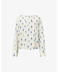 Lovechild 1979 - Vyra Drop-printed Cotton Blouse - Lyst