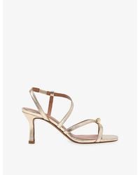 Maje - Metallic Multi-Strap Leather Sandals - Lyst