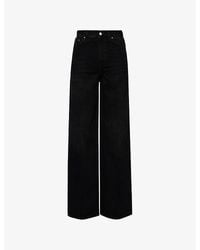TOTEME - High-Rise Wide-Leg Denim Jeans - Lyst