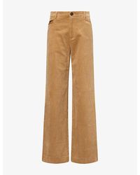 PAIGE - Sasha Wide-Leg Corduroy Cotton-Blend Trousers - Lyst