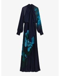 Ted Baker - Manami Pussybow Woven Maxi Dress - Lyst