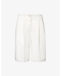 Totême - Mid-rise Straight-leg Organic-cotton Shorts - Lyst