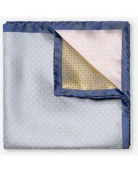 Eton - Four-sided Patterned Silk Pocket Square - Lyst