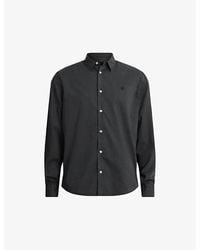 AllSaints - Tahoe Logo-Embroidered Regular-Fit Organic-Cotton Shirt - Lyst