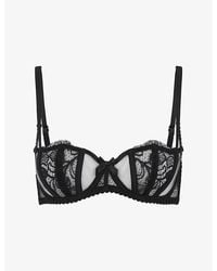 Agent Provocateur - Rozlyn Balconette Mesh And Lace Underwired Bra - Lyst