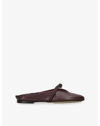 Bottega Veneta - Rosa Ballerina Leather Mules - Lyst