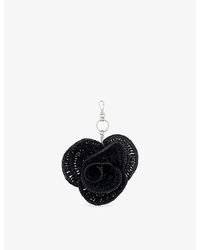 The Kooples - Flower Raffia Bag Charm - Lyst