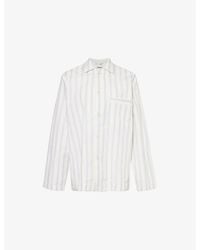 Tekla - Patch-Pocket Cotton Poplin Pyjama Shirt - Lyst