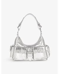 The Kooples - Amelia Metallic-Leather Shoulder Bag - Lyst