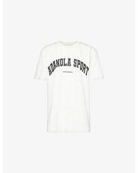 ADANOLA - Logo-Pattern Cotton-Jersey T-Shirt - Lyst