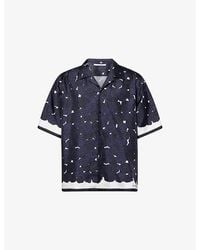 Givenchy - Roses Print Silk Bowling Shirt - Lyst