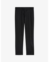 Ted Baker - Lagant Slim-fit Wool And Silk-blend Trousers - Lyst
