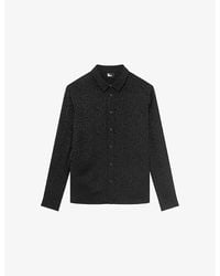 The Kooples - Leopard-Pattern Long-Sleeve Jacquard Shirt - Lyst