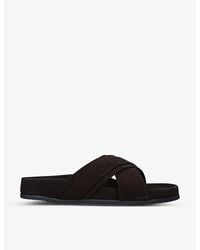 Tom Ford - Wicklow Cross-over Suede Sliders - Lyst