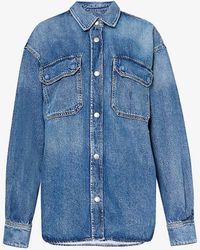 Agolde - Camryn Dropped-shoulder Relaxed-fit Organic Cotton-blend Denim Shirt - Lyst