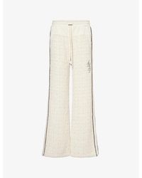 Amiri - Bouclé-panel Brand-embroidered Woven Trouser - Lyst