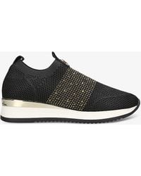 Carvela Kurt Geiger - Janeiro Crystal-embellished Woven Low-top Trainers - Lyst