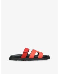Steve Madden - Missile Flat Faux Leather Sandals - Lyst