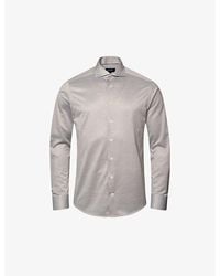 Eton - Casual Knit King Straight-point-collar Regular-fit Cotton Shirt - Lyst