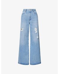 FRAME - The Loose Wide-Leg Denim Jeans - Lyst