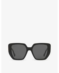 Gucci - Gc001595 gg0956s Rectangle-frame Acetate Sunglasses - Lyst