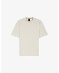 BOSS - Double-B Logo Mercerised Cotton T-Shirt - Lyst
