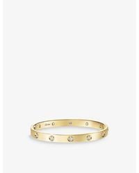 Cartier - Love Classic 18Ct- And 0.96Ct Diamond Single-Screw Closure Bracelet - Lyst