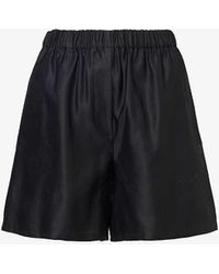Max Mara - Piadena High-rise Cotton Shorts - Lyst