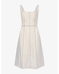 Reformation - X Alexa Chung Ghost Sheer Woven Midi Dress - Lyst