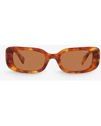 Miu Miu - Mu 08ys Square-frame Tortoiseshell Acetate Sunglasses - Lyst