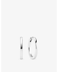 Sif Jakobs - Ellera Pianura Rhodium-Plated Hoop Earrings - Lyst