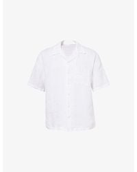 120% Lino - Short-Sleeve Relaxed-Fit Linen Shirt - Lyst
