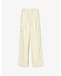 Yves Salomon - Wide-leg Relaxed-fit High-rise Leather Trousers - Lyst