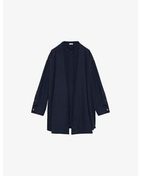 Loewe - Anagram-Embroidered Scarf Silk-Crepe Shirt - Lyst
