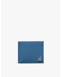 Prada - Logo-Plaque Saffiano Leather Wallet - Lyst