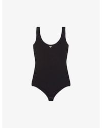 Prada - Brand-Plaque Fitted Stretch Recycled-Nylon Body - Lyst