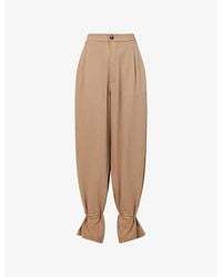 DARKPARK - Phebe Cuffed Wide-Leg Wool-Blend Trousers - Lyst