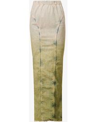 Rick Owens - X Moncler Gradient-pattern Stretch-cotton Maxi Skirt - Lyst